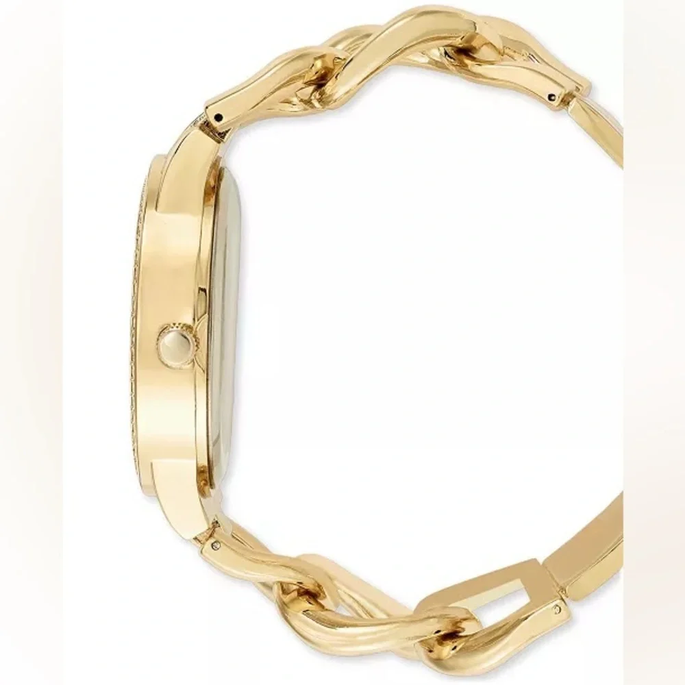 NIB Women's Gold-Tone Chain Link Bracelet Watch